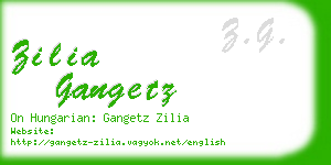 zilia gangetz business card